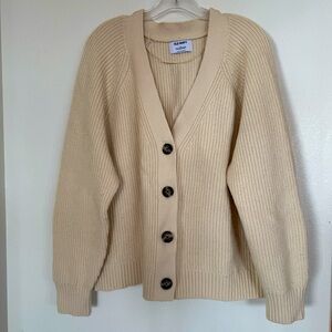 Old Navy Cream Button-Up Cardigan Sweater